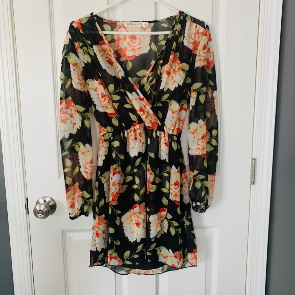 Floral wrap dress